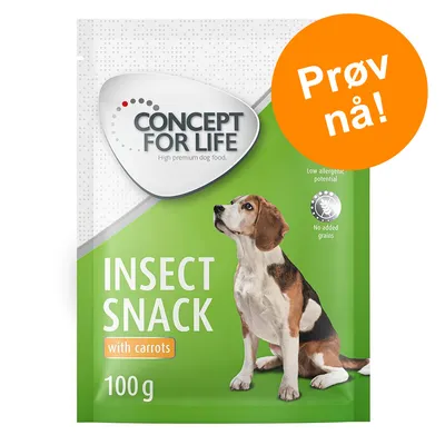 2 x 100 g Concept for Life Insect Snack i prøvepakke! 2 x 100 g Concept for Life Insect Snack i prøvepakke!