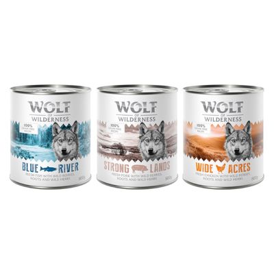 Wolf of Wilderness Green Fields, 100% grain-free Rezept, frisches Lamm mit wilden Beeren, Wurzeln und Kräutern, 800g. Packung mit 24 Dosen.
