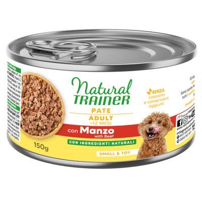 Natural Trainer Pate Small & Toy Adult Mix: 3 x Rundvlees, 3 x Kip