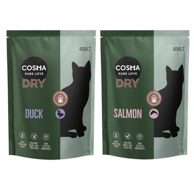 Cosma vegyes próbacsomag 2 x 2 kg Extruded kacsa + lazac