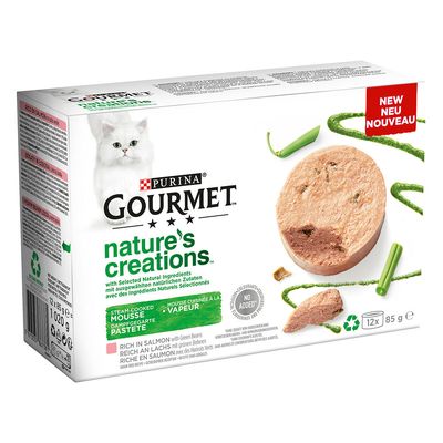Gourmet Nature's Creations Mousse 48 x 85 g pour chat lot 2 saveurs