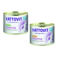 Kattovit Sensitive 185 g - 12 x 185 g lajitelma: kalkkuna + kana