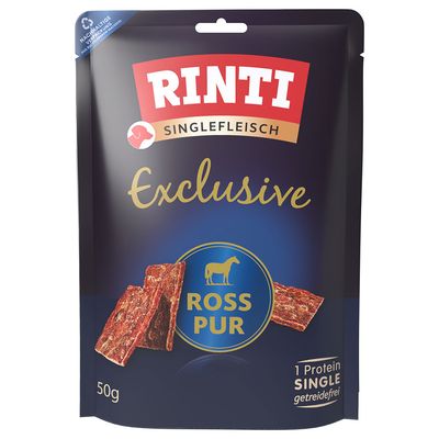 Rinti Singlefleisch Exclusive Ross Pur, bez obilovin, 1 zdroj bílkovin, balení 50 g.