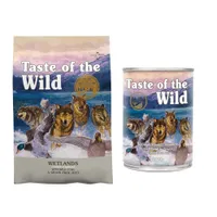 12,2 kg Taste of the Wild + 390 g passendes Nassfutter zum Sonderpreis! - Wetlands