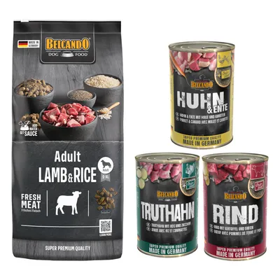 Lot mixte Belcando 15 kg / 12,5 kg + 6 x 400 g pour chien - Adult agneau, riz (12,5 kg) Lot mixte Belcando 15 kg / 12,5 kg + 6 x 400 g pour chien - Adult agneau, riz (12,5 kg)