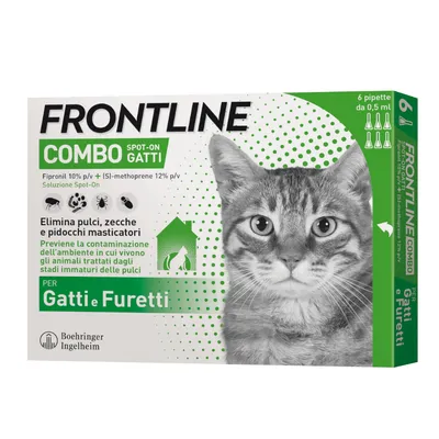 Frontline Combo per Gatti e Furetti soluzione spot-on - Set %: 2 x 6 pipette da 0,5 ml