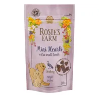 Rosie's Farm Snacks Puppy & Adult "Mini Hearts" Truthahn - 50 g