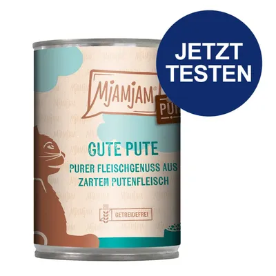 MjAMjAM Gute Pute, purer Fleischgenuss aus zartem Putenfleisch, getreidefrei. Jetzt testen.