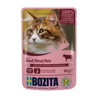 Bozita Stukjes in Gelei Pouch 12 x 85 g Kattenvoer - Rund