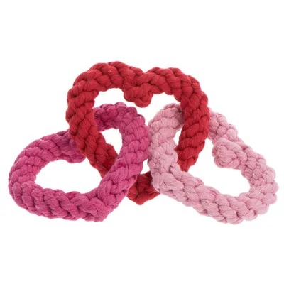 Играчка за кучета Interlinking Rope Hearts - 1 брой
