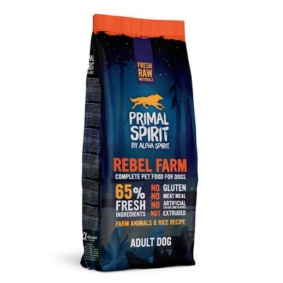 Primal Spirit 65% храна за кучета Rebel Farm 12 кг
