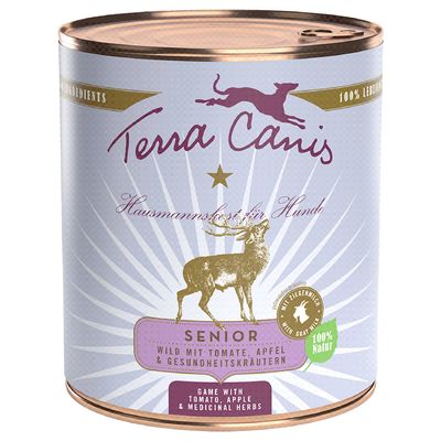 Terra Canis Senior Getreidefrei 6 x 800 g Wild mit Tomate, Apfel und Gesundheitskräutern