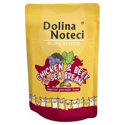 Dolina Noteci Superfood, 10 x 85 g Huhn und Rind mit Goldbrasse