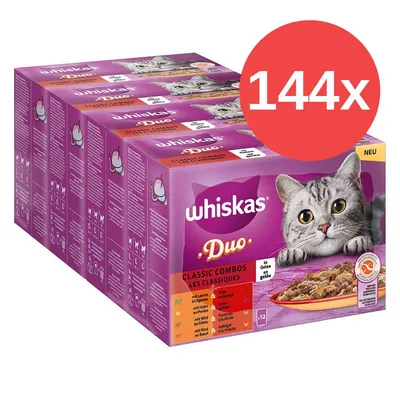 Jumbopack Whiskas Duo Portionsbeutel 144 x 85 g Jumbopack Whiskas Duo Portionsbeutel 144 x 85 g