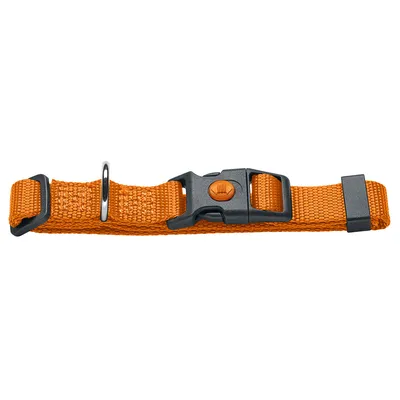 HUNTER London Halsbånd, orange - Vario Basic str M: 30-46 cm halsomfang, B 15 mm