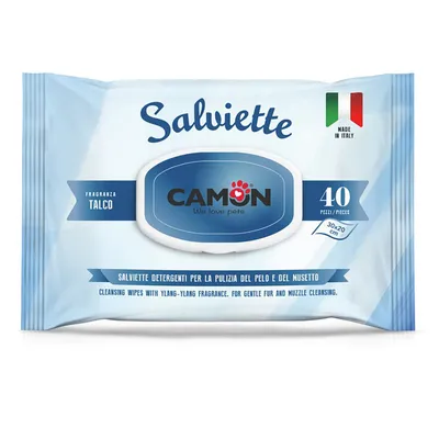 Camon мокри кърпички за грижа за козината на кучета и котки 40 броя - Говори