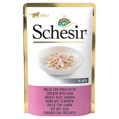 Schesir Adult kyckling med skinka i gelé.