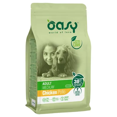 Oasy Adult Medium Pollo Crocchette per cani - Set %: 2 x 12 kg