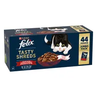 Felix Tasty Shreds Succulent Grill Farm Selection szárazföldi ízek tasakos - 44 x 80 g