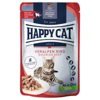 Happy Cat Meat en sauce 24 x 85 g pour chat - bœuf des Préalpes