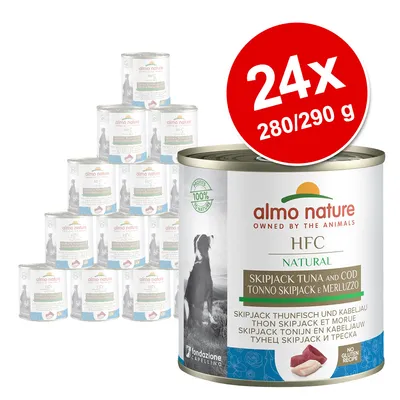 Almo Nature HFC Natural Skipjack Thunfisch und Kabeljau, 24x 280/290 g, glutenfrei, 100% natürliche Zutaten.