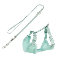 Trixie Junior Welpen-Softgeschirr mit Leine - 26-34 cm/10 mm, 200 cm, mint
