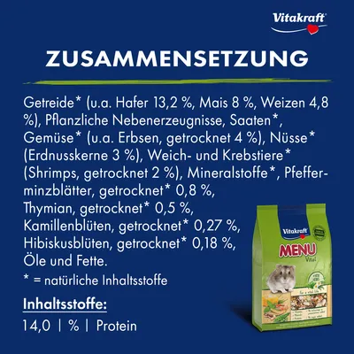 Vitakraft Menü Vital Zwerghamster - 400 g