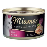 Miamor Fine Fillets 6 x 100g - Chicken & Rice in Jelly