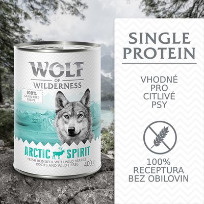 Wolf of Wilderness Adult 6 x 400 g - single protein