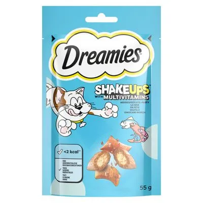 Dreamies Shakeups Multivitamins Snacks - Voordeelpakket: Gevogelte Picknick (4 x 165 g)