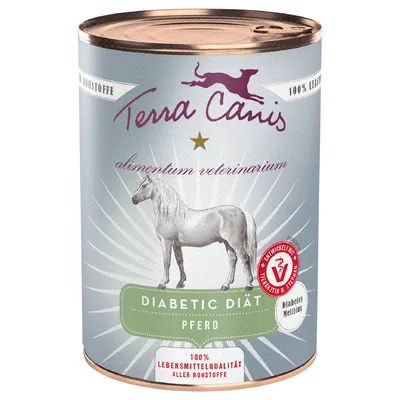 Terra Canis Diabetic Dieta Cavallo. Sviluppato con veterinari, adatto per diabete mellito. 100% qualità alimentare di tutte le materie prime. Terra Canis Diabetic Dieta Cavallo. Sviluppato con veterinari, adatto per diabete mellito. 100% qualità alimentare di tutte le materie prime.