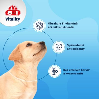 8in1 Vitality multivitamínové tablety pro štěňata