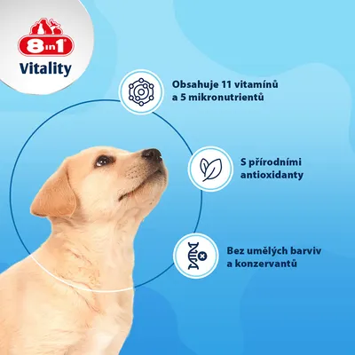 8in1 Vitality multivitamínové tablety pro štěňata - 100 tablet