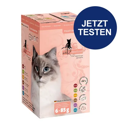 Catz Finefood Fillet Collection, 6 Sorten à 85g, Made in Germany, ohne Getreide, ohne Zuckerzusatz, keine Tierversuche. Jetzt testen. Catz Finefood Fillet Collection, 6 Sorten à 85g, Made in Germany, ohne Getreide, ohne Zuckerzusatz, keine Tierversuche. Jetzt testen.