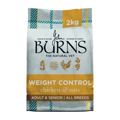 Made with natural ingredients: brown rice, seaweed, oats, and chicken. English text and illustrations of the ingredients are shown.