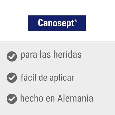 Canosept. para las heridas, fácil de aplicar, hecho en Alemania.