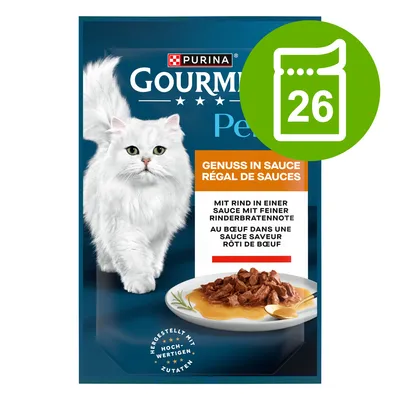 Gourmet Perle Régal de sauces 26 x 85 g pour chat - bœuf