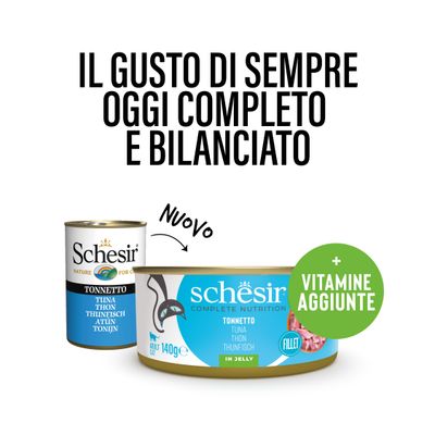 Schesir Complete Nutrition Filetti in gelatina 6 x 140 g in lattine