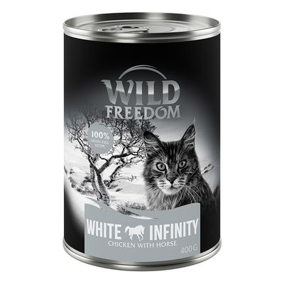 Wild Freedom Adult 12 x 400 g Alimento umido per gatto White Infinity - Pollo & Cavallo