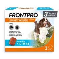 FRONTPRO® tabletki na pchły i kleszcze dla psów - L: 68 mg dla psów >10-25 kg (3 tabletki)