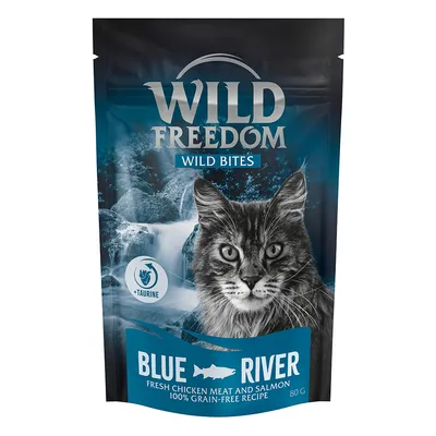 Ekonomipack: Wild Bites (spannmålsfritt) 3 x 80 g  - Blue River - Kyckling & lax