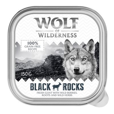Wolf of Wilderness Adult - Single Protein 6 x 150 g en barquettes pour chien Black Rocks - chèvre