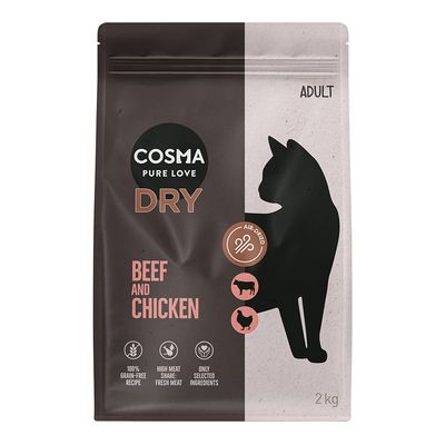 Cosma Air-Dried vacuno y pollo pienso para gatos 2 kg