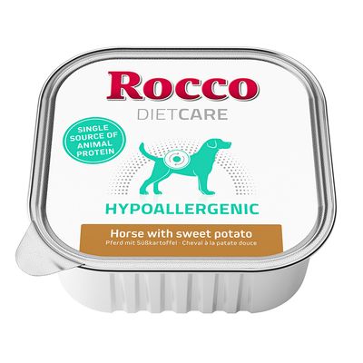 Rocco Diet Care Hypoallergenic. Enda animaliska proteinkällan. Häst med sötpotatis.