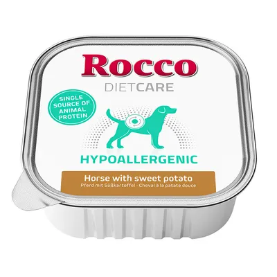 Rocco Diet Care Hypoallergenic. Sursă unică de proteină animală. Cal cu cartof dulce.