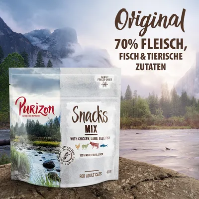 Offre d'essai Friandises Purizon 2 x 40 g  - poulet & poisson / poisson & bœuf