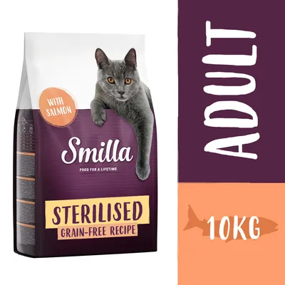 Smilla Sterilised Senza Cereali con Salmone Crocchette gatto - Set %: 2 x 10 kg