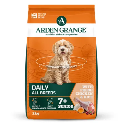 Arden Grange Daily 7+ Senior with Fresh Chicken & Rice - 2kg Arden Grange Daily 7+ Senior with Fresh Chicken & Rice - 2kg