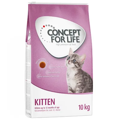 Concept for Life Kitten, visokokakovostna hrana za mačke, 10 kg. Za mačje mladiče do 12 mesecev. Podpira rast, naravno odpornost in razvoj kosti.