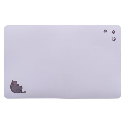 Alfombrilla para comederos Trixie Gato y huella 44 x 28 cm (L x An)